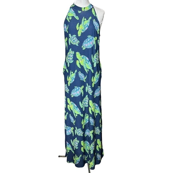 NWT Simply Southern Sea Turtle Maxi Dress. Size Small - Picture 1 of 9